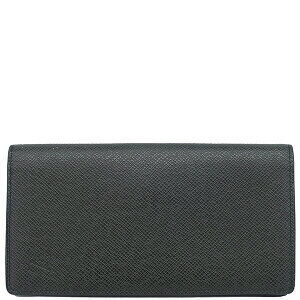 Louis Vuitton Portefeuille Wallet Long Taiga Ardoise Black Bill Card Slots